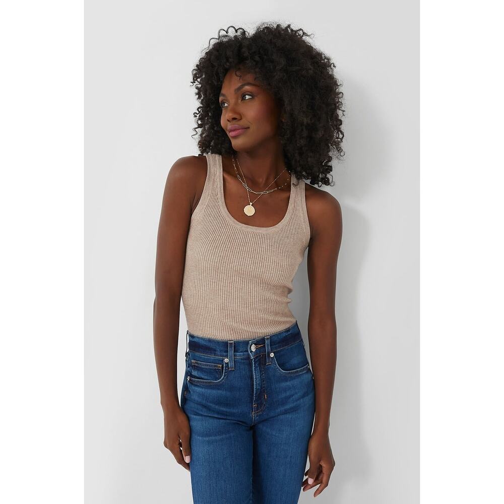 TUCKERNUCK Oat Shelby Rib Knit Tank Size S NWT Retail $78 Tuckernuck